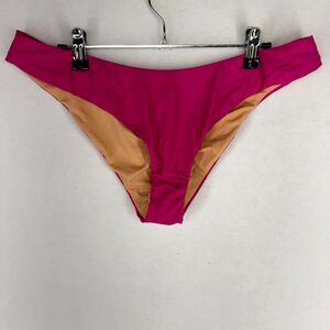 J.Crew High Rise‎ Bikini Bottom Bathing suit Pink Ladies Size L NEW BC125 RFU